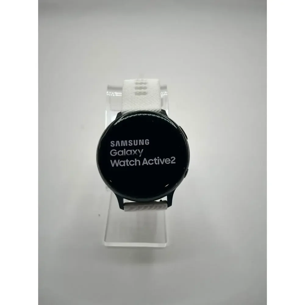 Samsung Galaxy Watch Active2 SM-R820 44mm Smartwatch Dark Blue White Band Tested